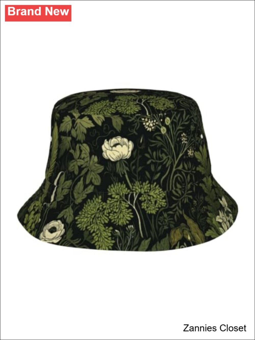 🤠 Zynthor Floral Bucket Hat Polyester Twill Unisex Sun Hat Foldable